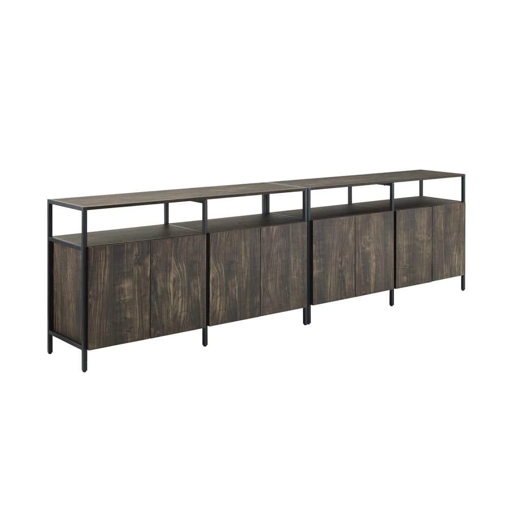 Jacobsen 108 in. W Brown Ash Media Stand by CROSLEY FURNITURE 3 Jacobsen 108 in. W Brown Ash Media Stand by CROSLEY FURNITURE