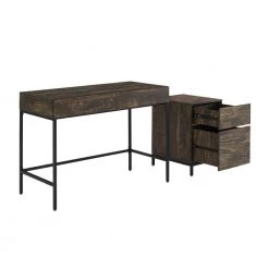 Jacobsen 43 in. Rectangular Brown Ash Writing Desk with File Cabinet by CROSLEY FURNITURE -Deals CROSLEY FURNITURE Store brown ash crosley furniture writing desks kf13099br 4f 1000