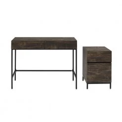 Jacobsen 43 in. Rectangular Brown Ash Writing Desk with File Cabinet by CROSLEY FURNITURE -Deals CROSLEY FURNITURE Store brown ash crosley furniture writing desks kf13099br c3 1000