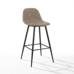 Weston 39 in. Brown Standard Height Metal Frame Bar Height Stool (Set of 2) by CROSLEY FURNITURE -Deals CROSLEY FURNITURE Store brown crosley furniture bar stools cf501629 br 4f 1000