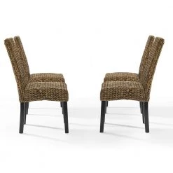 Edgewater Brown Seagrass Dining Chair (Set of 4) by CROSLEY FURNITURE -Deals CROSLEY FURNITURE Store brown crosley furniture dining chairs kf20029sg 44 1000