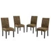 Edgewater Brown Seagrass Dining Chair (Set of 4) by CROSLEY FURNITURE