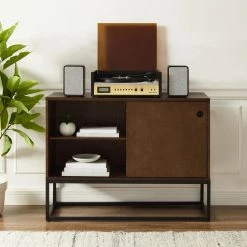Byron Brown Media Console by CROSLEY FURNITURE -Deals CROSLEY FURNITURE Store brown crosley furniture media storage cf1142br mb 31 1000