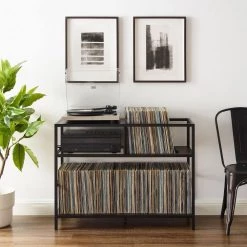 Provo Brown Record Storage Console by CROSLEY FURNITURE -Deals CROSLEY FURNITURE Store brown crosley furniture media storage cf1143mb br 31 1000