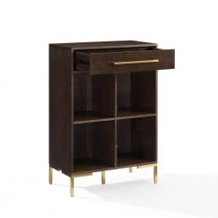 Juno Brown Record Storage Cube Bookcase by CROSLEY FURNITURE -Deals CROSLEY FURNITURE Store brown crosley furniture media storage cf1325 br 4f 1000