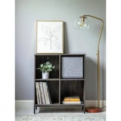 Jacobsen Brown Record Storage Cube Bookcase with Speaker by CROSLEY FURNITURE -Deals CROSLEY FURNITURE Store brown crosley furniture media storage kf13102br bk 31 1000