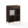 Juno Black Record Storage Cube Bookshelf with Speaker by CROSLEY FURNITURE