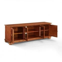 Alexandria 60 in. Cherry Wood TV Stand Fits TVs Up to 60 in. with Storage Doors by CROSLEY FURNITURE -Deals CROSLEY FURNITURE Store cherry crosley furniture tv stands kf10005ach c3 1000