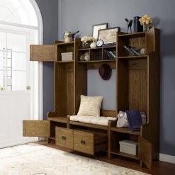 Fremont Coffee Entryway Set (4-Piece) by CROSLEY FURNITURE -Deals CROSLEY FURNITURE Store coffee crosley furniture hall trees kf60006co 31 1000