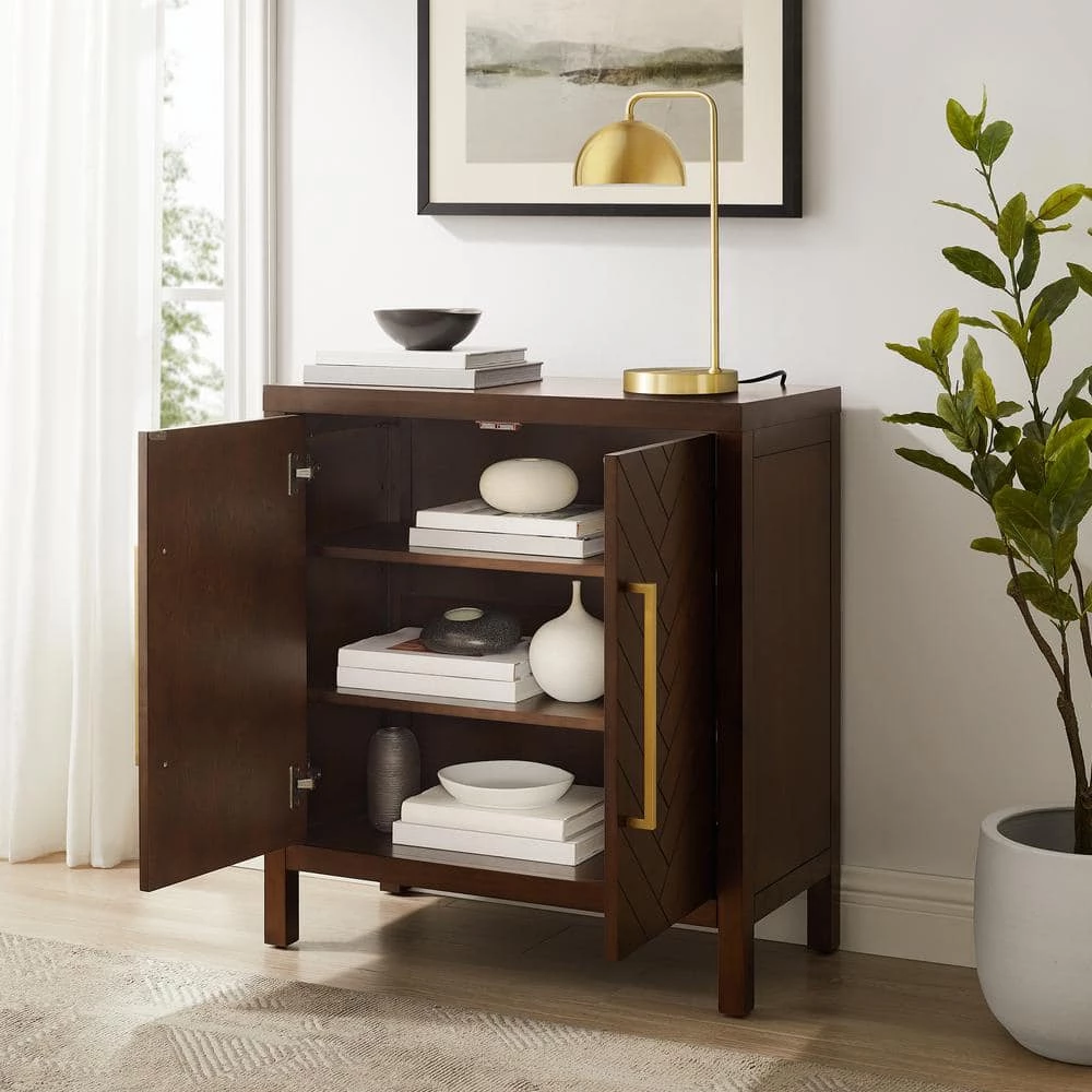 Darcy Dark Brown Accent Cabinet by CROSLEY FURNITURE 5 Darcy Dark Brown Accent Cabinet by CROSLEY FURNITURE - Image 3