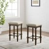Aldrich 26 in. Dark Brown Backless Wood Frame Counter Height Bar Stool (2-Piece) by CROSLEY FURNITURE -Deals CROSLEY FURNITURE Store dark brown crosley furniture bar stools cf502126db ol 64 1000
