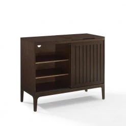 Asher Dark Brown Record Storage Media Console by CROSLEY FURNITURE -Deals CROSLEY FURNITURE Store dark brown crosley furniture media storage cf1140 br 4f 1000