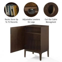 Asher Dark Brown Record Storage Stand by CROSLEY FURNITURE -Deals CROSLEY FURNITURE Store dark brown crosley furniture media storage cf1141 br 44 1000