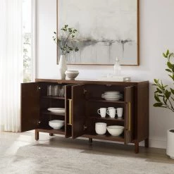 Darcy Dark Brown Sideboard by CROSLEY FURNITURE -Deals CROSLEY FURNITURE Store dark brown crosley furniture sideboards buffet tables cf4216 br 77 1000