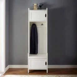 Fremont White Entryway Tower by CROSLEY FURNITURE -Deals CROSLEY FURNITURE Store distressed white crosley furniture accent cabinets cf6016 wh 31 1000