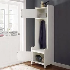 Fremont White Entryway Tower by CROSLEY FURNITURE -Deals CROSLEY FURNITURE Store distressed white crosley furniture accent cabinets cf6016 wh 77 1000