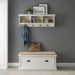 Seaside Distressed White Entryway Set (2-Piece) by CROSLEY FURNITURE -Deals CROSLEY FURNITURE Store distressed white crosley furniture accent cabinets kf31006wh 31 1000