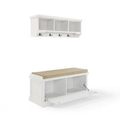Seaside Distressed White Entryway Set (2-Piece) by CROSLEY FURNITURE -Deals CROSLEY FURNITURE Store distressed white crosley furniture accent cabinets kf31006wh 4f 1000