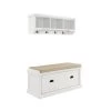 Seaside Distressed White Entryway Set (2-Piece) by CROSLEY FURNITURE