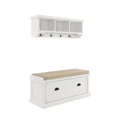 Seaside Distressed White Entryway Set (2-Piece) by CROSLEY FURNITURE