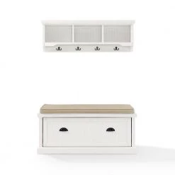 Seaside Distressed White Entryway Set (2-Piece) by CROSLEY FURNITURE -Deals CROSLEY FURNITURE Store distressed white crosley furniture accent cabinets kf31006wh c3 1000