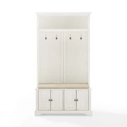 Holbrook Distressed White Hall Tree by CROSLEY FURNITURE -Deals CROSLEY FURNITURE Store distressed white crosley furniture hall trees cf6039 wh c3 1000