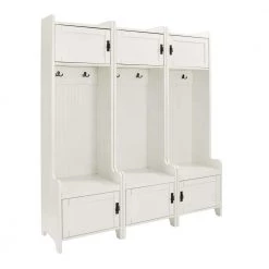 Fremont Distressed White Entryway Set (3-Piece) by CROSLEY FURNITURE