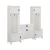 Fremont Distressed White Entryway Set (3-Piece) by CROSLEY FURNITURE -Deals CROSLEY FURNITURE Store distressed white crosley furniture hall trees kf60011wh 64 1000