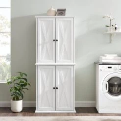 Clifton Distressed White Tall Pantry by CROSLEY FURNITURE -Deals CROSLEY FURNITURE Store distressed white crosley furniture pantry cabinets kf33004wh 31 1000