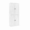 Clifton Distressed White Tall Pantry by CROSLEY FURNITURE 2 Clifton Distressed White Tall Pantry by CROSLEY FURNITURE -Deals CROSLEY FURNITURE Store distressed white crosley furniture pantry cabinets kf33004wh 64 1000