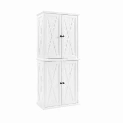 Clifton Distressed White Tall Pantry by CROSLEY FURNITURE