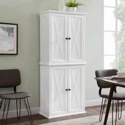 Clifton Distressed White Tall Pantry by CROSLEY FURNITURE -Deals CROSLEY FURNITURE Store distressed white crosley furniture pantry cabinets kf33004wh fa 1000