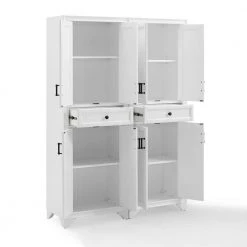 Tara Distressed White Pantry Set (2-Piece) by CROSLEY FURNITURE 12 Tara Distressed White Pantry Set (2-Piece) by CROSLEY FURNITURE -Deals CROSLEY FURNITURE Store distressed white crosley furniture pantry cabinets kf33005wh 1f 1000
