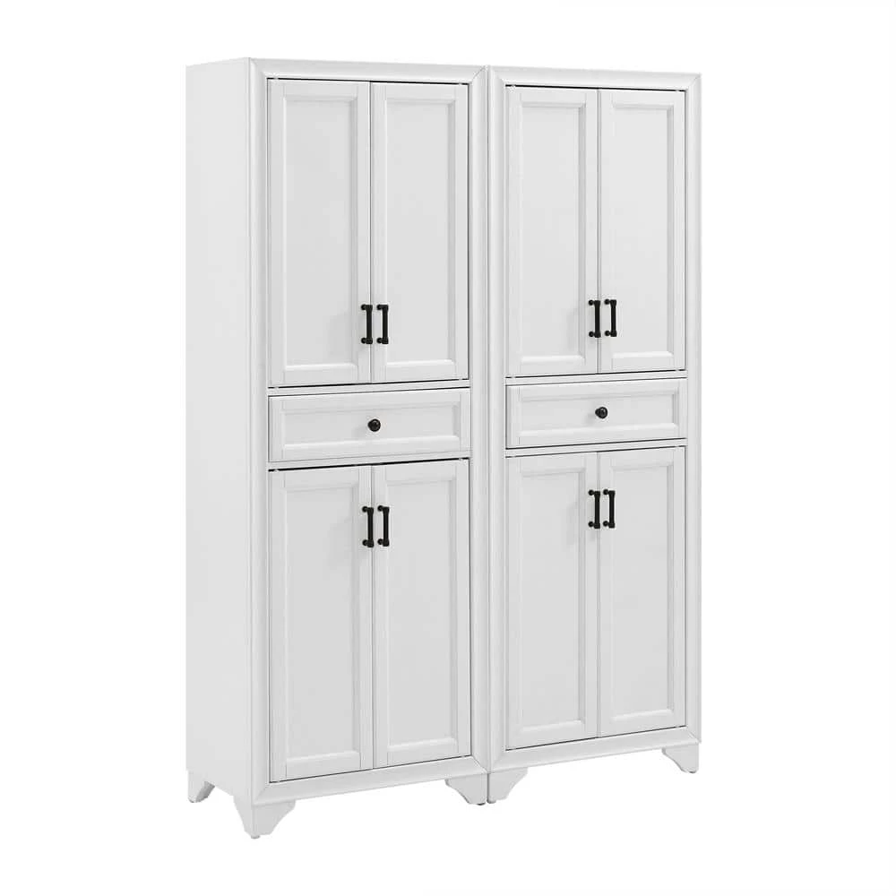 Tara Distressed White Pantry Set (2-Piece) by CROSLEY FURNITURE 3 Tara Distressed White Pantry Set (2-Piece) by CROSLEY FURNITURE