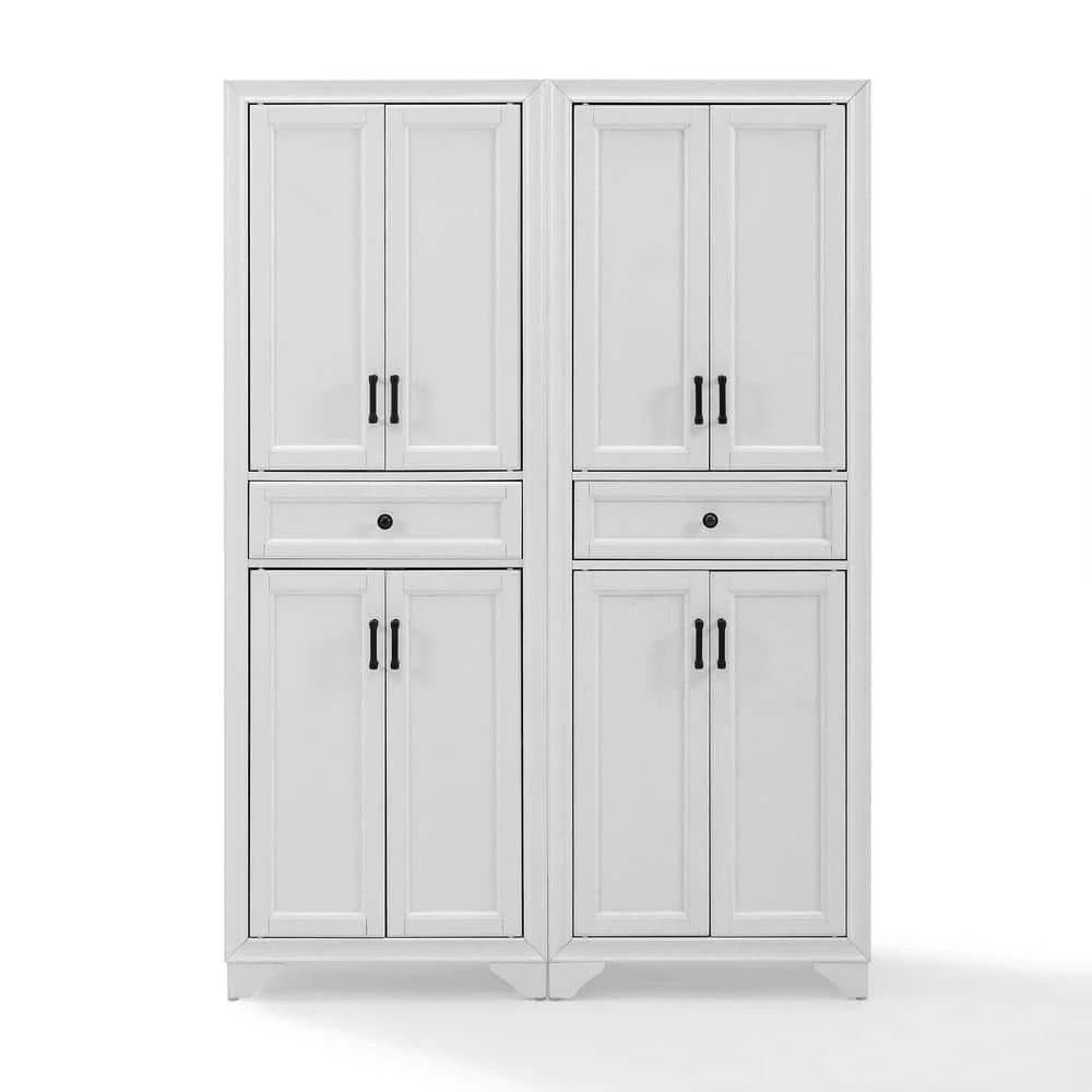 Tara Distressed White Pantry Set (2-Piece) by CROSLEY FURNITURE 4 Tara Distressed White Pantry Set (2-Piece) by CROSLEY FURNITURE - Image 2