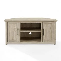 Camden Frosted Oak 48 in. Corner TV Stand Fits 50 in TV Stand with Cable Management by CROSLEY FURNITURE -Deals CROSLEY FURNITURE Store frosted oak crosley furniture tv stands cf101248 fo c3 1000