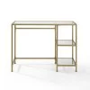 42 in. Rectangular Gold/Clear Writing Desk with Open Storage by CROSLEY FURNITURE -Deals CROSLEY FURNITURE Store gold clear crosley furniture writing desks cf6203 gl 64 1000