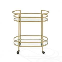 Bailey Gold Bar Cart by CROSLEY FURNITURE -Deals CROSLEY FURNITURE Store gold crosley furniture bar carts cf4010 gl c3 1000