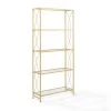 Helena 76 in. Wide Gold 4 Shelf Etagere Bookshelf by CROSLEY FURNITURE 1 Helena 76 in. Wide Gold 4 Shelf Etagere Bookshelf by CROSLEY FURNITURE -Deals CROSLEY FURNITURE Store gold crosley furniture bookcases bookshelves cf1410 gl 64 1000