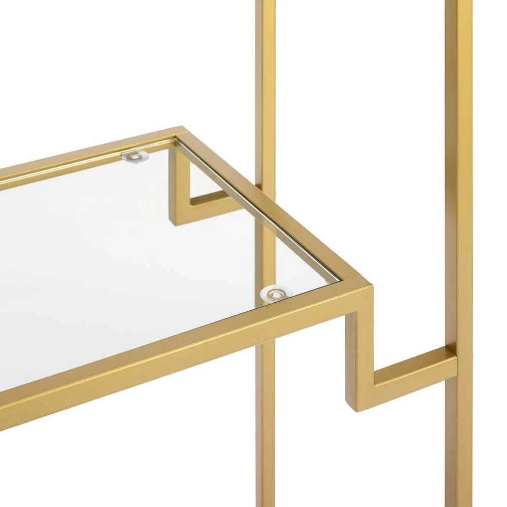 Celeste 35 in Wide Gold 4 Shelf Etagere Bookcase by CROSLEY FURNITURE 6 Celeste 35 in Wide Gold 4 Shelf Etagere Bookcase by CROSLEY FURNITURE - Image 4