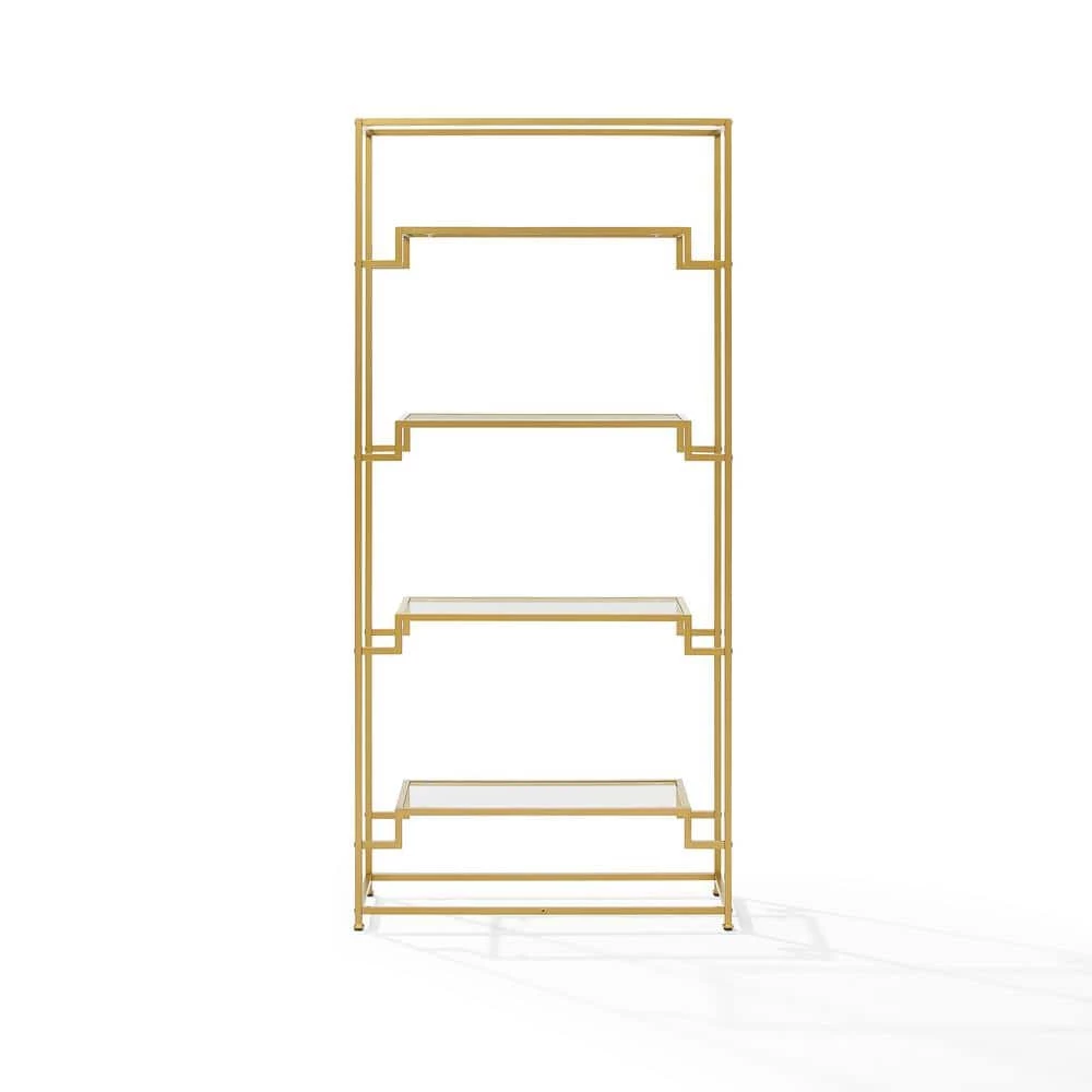Celeste 35 in Wide Gold 4 Shelf Etagere Bookcase by CROSLEY FURNITURE 5 Celeste 35 in Wide Gold 4 Shelf Etagere Bookcase by CROSLEY FURNITURE - Image 3