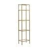 73 in. Gold/Clear Metal 4-shelf Etagere Bookcase with Open Back by CROSLEY FURNITURE -Deals CROSLEY FURNITURE Store gold crosley furniture bookcases bookshelves cf6114 gl 64 1000