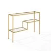 Sloane 43 in. Gold Rectangle Glass Console Table by CROSLEY FURNITURE 1 Sloane 43 in. Gold Rectangle Glass Console Table by CROSLEY FURNITURE -Deals CROSLEY FURNITURE Store gold crosley furniture console tables cf1124 gl 64 1000
