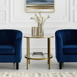 Aimee Gold Glass Side Table by CROSLEY FURNITURE -Deals CROSLEY FURNITURE Store gold crosley furniture end side tables cf1309 gl 31 1000