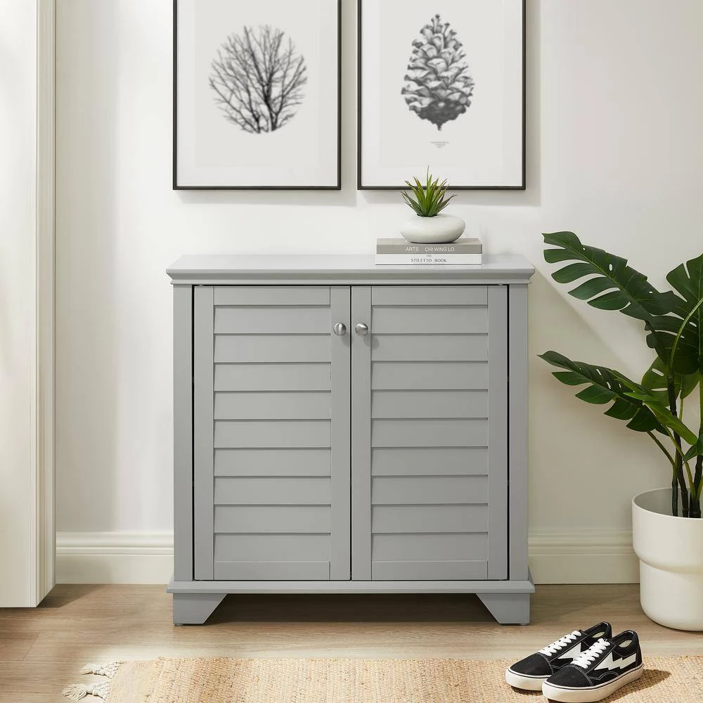 Lydia Gray Storage Cabinet by CROSLEY FURNITURE 12 Lydia Gray Storage Cabinet by CROSLEY FURNITURE - Image 10