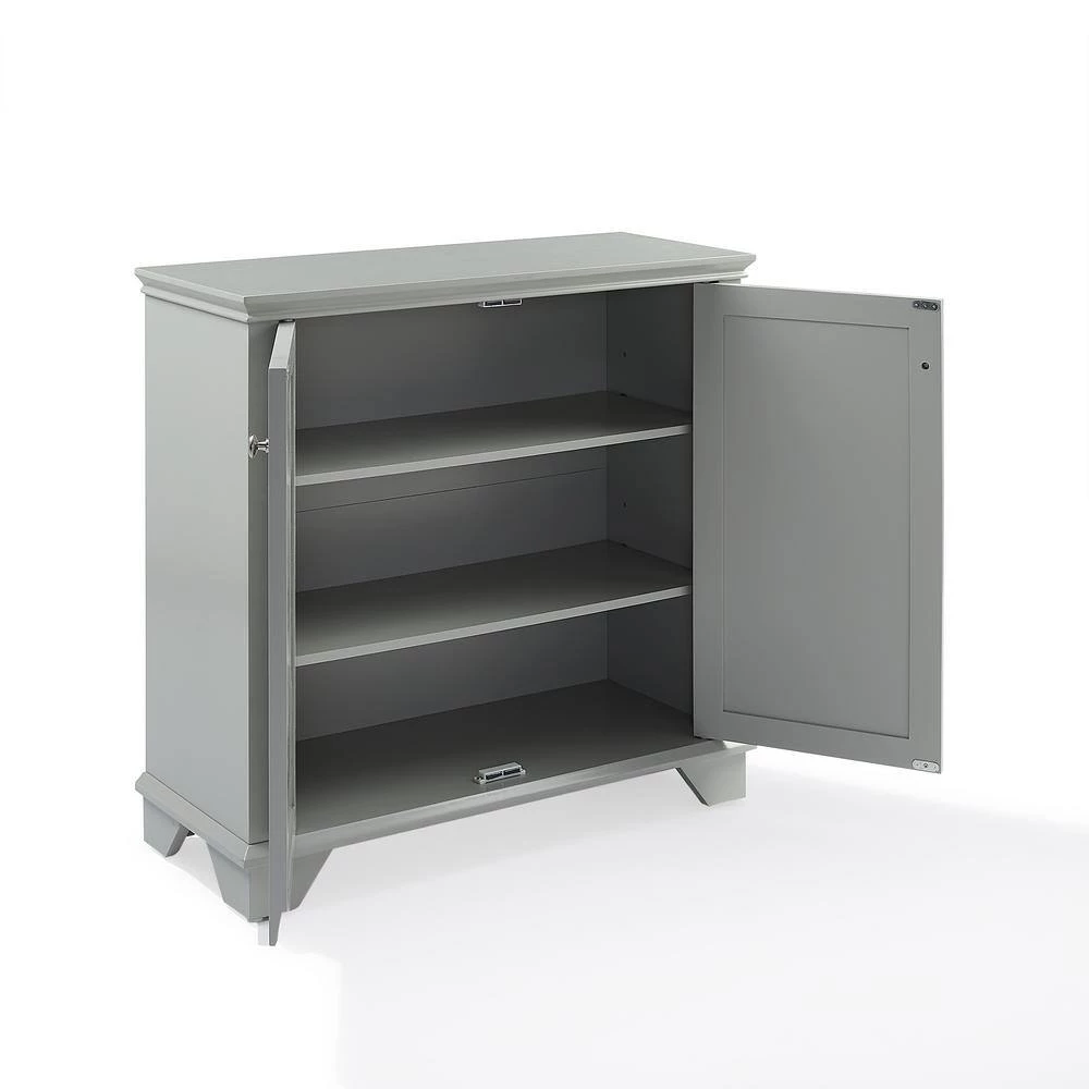 Lydia Gray Storage Cabinet by CROSLEY FURNITURE 7 Lydia Gray Storage Cabinet by CROSLEY FURNITURE - Image 5