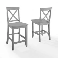 Gray X-Back Counter Stool (Set of 2) by CROSLEY FURNITURE -Deals CROSLEY FURNITURE Store gray crosley furniture bar stools cf500424 gy 4f 1000