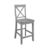 Gray X-Back Counter Stool (Set of 2) by CROSLEY FURNITURE