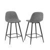 Weston 35.5 in. Gray Standard Back Metal Frame Counter Height Stool (Set of 2) by CROSLEY FURNITURE 2 Weston 35.5 in. Gray Standard Back Metal Frame Counter Height Stool (Set of 2) by CROSLEY FURNITURE -Deals CROSLEY FURNITURE Store gray crosley furniture bar stools cf501625 gy 64 1000