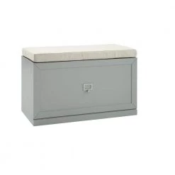 Harper Gray Storage Bench 33 in. x 16.5 in. x 20.5 in. by CROSLEY FURNITURE